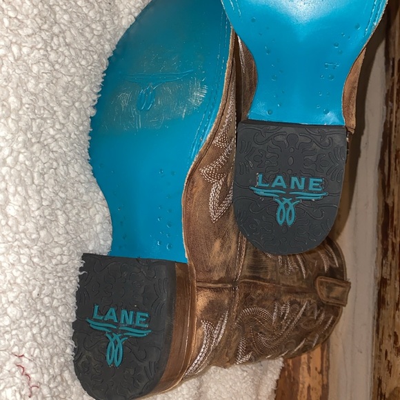 Lane Saratoga Square toe boots. Size 8.5 (Tan) - Picture 8 of 10